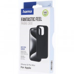 Hama Fantastic Feel, kryt pre Apple iPhone 16 Pro Max, hebký povrch, čierny