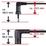 Hama sieťový napájací kábel, kolmé 2-pólové vidlice, 3 m