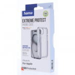 Hama Extreme Protect, kryt pre Apple iPhone 15, materiál D3O®, nezažltne, priehľadný