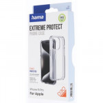 Hama Extreme Protect, kryt pre Apple iPhone 15 Pro, materiál D3O, nezažltne, priehľadný