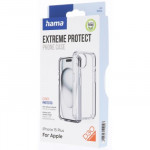 Hama Extreme Protect, kryt pre Apple iPhone 15 Plus, materiál D3O®, nezažltne, priehľadný