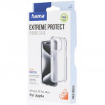 Hama Extreme Protect, kryt pre Apple iPhone 15 Pro Max, materiál D3O®, nezažltne, priehľadný