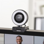 Hama PC webkamera s kruhovým svetlom X850 Pro, QHD, autofokus, diaľkový ovládač