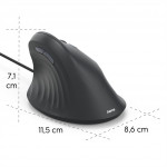 Hama vertikálna ergonomická káblová myš ECM-500R, pre pravákov, čierna