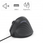 Hama vertikálna ergonomická káblová myš ECM-500R, pre pravákov, čierna