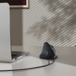 Hama vertikálna ergonomická káblová myš ECM-500L, pre ľavákov, čierna