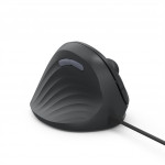 Hama vertikálna ergonomická káblová myš ECM-500L, pre ľavákov, čierna
