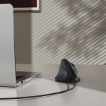 Hama vertikálna ergonomická káblová myš ECM-500L, pre ľavákov, čierna