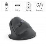 Hama vertikálna ergonomická bezdrôtová myš EWM-500L, pre ľavákov, čierna