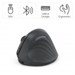 Hama vertikálna ergonomická bezdrôtová myš EWM-600R, pre pravákov, nabíjacia, čierna