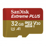 SanDisk Extreme Plus micro SDHC 32 GB 100 MB/s A1 Class 10 UHS-I V30, adapter