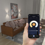 Hama SMART WiFi nástenné svetlo, štvorcové, 10 cm, IP44, vonkajšie/vnútorné použitie, biele