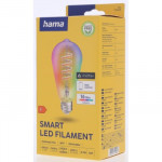 Hama SMART WiFi LED žiarovka, Matter, E27, retro, ST64 Filament, RGBW, stmievateľná, appka