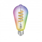Hama SMART WiFi LED žiarovka, Matter, E27, retro, ST64 Filament, RGBW, stmievateľná, appka