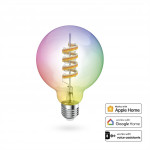 Hama SMART WiFi LED žiarovka, Matter, E27, G95 Filament, guľa, RGBW, stmievateľná, appka