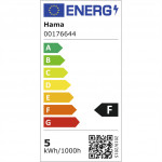 Hama SMART WiFi LED žiarovka, Matter, E27, G95 Filament, guľa, RGBW, stmievateľná, appka