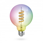 Hama SMART WiFi LED žiarovka, Matter, E27, G95 Filament, guľa, RGBW, stmievateľná, appka