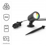 Hama SMART WiFi LED záhradné svetlo, Matter, zapich. nožička, IP65, farby, stmievanie, appka