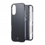 Black Rock 360° Glass, kryt pre Apple iPhone 17, sklenený, predný + zadný diel, karbónová úprava Black Rock 360° Glass, kryt pre Apple iPhone 17, sklenený, predný + zadný diel, karbónová úprava