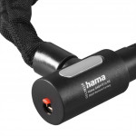 Hama cyklo zámka reťazová, 120 cm, kľúč s osvetlením