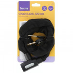 Hama cyklo zámka reťazová, 120 cm, kľúč s osvetlením