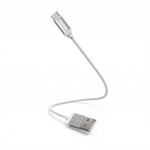 Hama kábel USB-C 2.0 typ A-C 0,2 m, opletený, biely