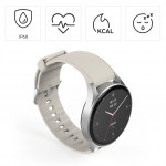 Hama 8900, smart hodinky, GPS, AMOLED 1,32, funkcia telefonovania, Alexa, béžové/strieborné