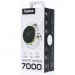 Hama 7000, smart hodinky, telefonovanie, AMOLED 1,32, vode odolné IP68/3 ATM, biele