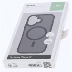 White Diamonds Hybrid Case, kryt pre Apple iPhone 17, magnetický, matný, polopriehľadný čierny