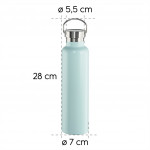 Xavax To Go, tepelnoizolačná fľaša, 750 ml, aj pre sýtené nápoje, skrutkovacia, pastelová modrá