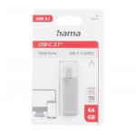 Hama USB flash disk UNI-C  Classic, USB-C 3.1, 64 GB, 70 MB/s