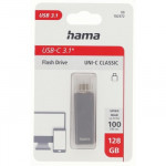 Hama USB flash disk UNI-C  Classic, USB-C 3.1, 128 GB, 70 MB/s