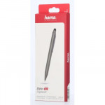 Hama Mini 2v1, zadávacie pero pre tablety/ smartfóny, s guľôčkovým perom, šedé