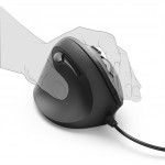 Hama vertikálna ergonomická káblová myš EMC-500L pre ľavákov, čierna