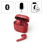 Hama Bluetooth slúchadlá Freedom Light, kôstky, nabíjacie puzdro, červené