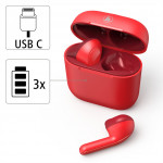 Hama Bluetooth slúchadlá Freedom Light, kôstky, nabíjacie puzdro, červené