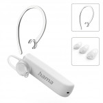 Hama MyVoice1500, Bluetooth headset mono, pre 2 zariadenia, Siri, Google Assist., biely