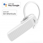 Hama MyVoice1500, Bluetooth headset mono, pre 2 zariadenia, Siri, Google Assist., biely