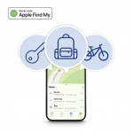 Hama lokalizačný čip/vyhľadávač kľúčov/predmetov, Apple Find My, certifikácia MFi, Bluetooth, biely