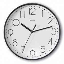 Hama Salina, nástenné hodiny, priemer 22 cm, tichý chod, biele/čierne