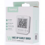 Hama Rhodes, digitálny budík, riadený rádiovým signálom, biely