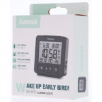 Hama Rhodes, digitálny budík, riadený rádiovým signálom, čierny