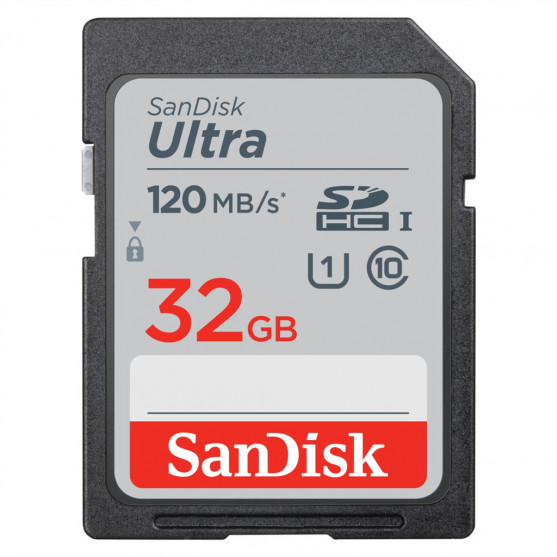 SanDisk Ultra 32 GB SDHC Memory Card 120 MB/s
