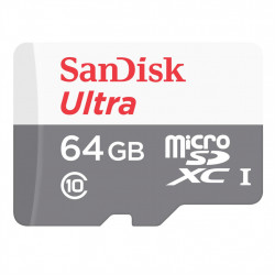 SanDisk Ultra microSDXC 64 GB 100 MB/s Class 10 UHS-I, s adaptérom SanDisk Ultra microSDXC 64 GB 100 MB/s Class 10 UHS-I, s adaptérom