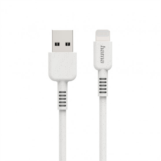 Hama Eco MFi kábel USB 2.0 pre Apple, USB-A - Lightning, 1 m, biely