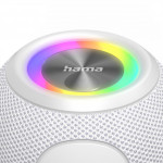 Hama Ball, Bluetooth reproduktor, 5 W, LED podsvietenie, AUX-in, USB-A, microSD slot, biely