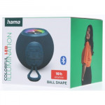 Hama Ball, Bluetooth reproduktor, 5 W, LED podsvietenie, AUX-in, USB-A, microSD slot, modrý