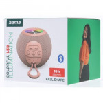 Hama Ball, Bluetooth reproduktor, 5 W, LED podsvietenie, AUX-in, USB-A, microSD slot, ružový