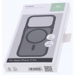 White Diamonds Hybrid Case, kryt pre Apple iPhone 17 Pro, magnetický, matný, polopriehľadný čierny