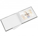 Hama album klasický špirálový FINE ART 24x17 cm, 50 strán, čierna, biele listy